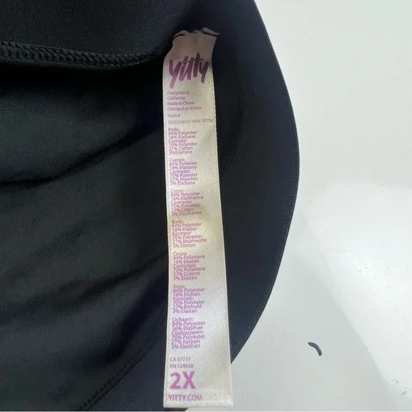 Yilty women’s black bike glitter shorts 2X m130-6 - Picture 3 of 4